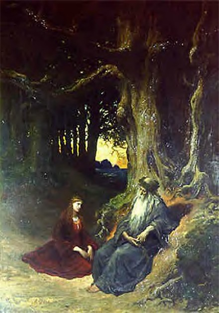 Merlin & Viviane - Gustave Dor